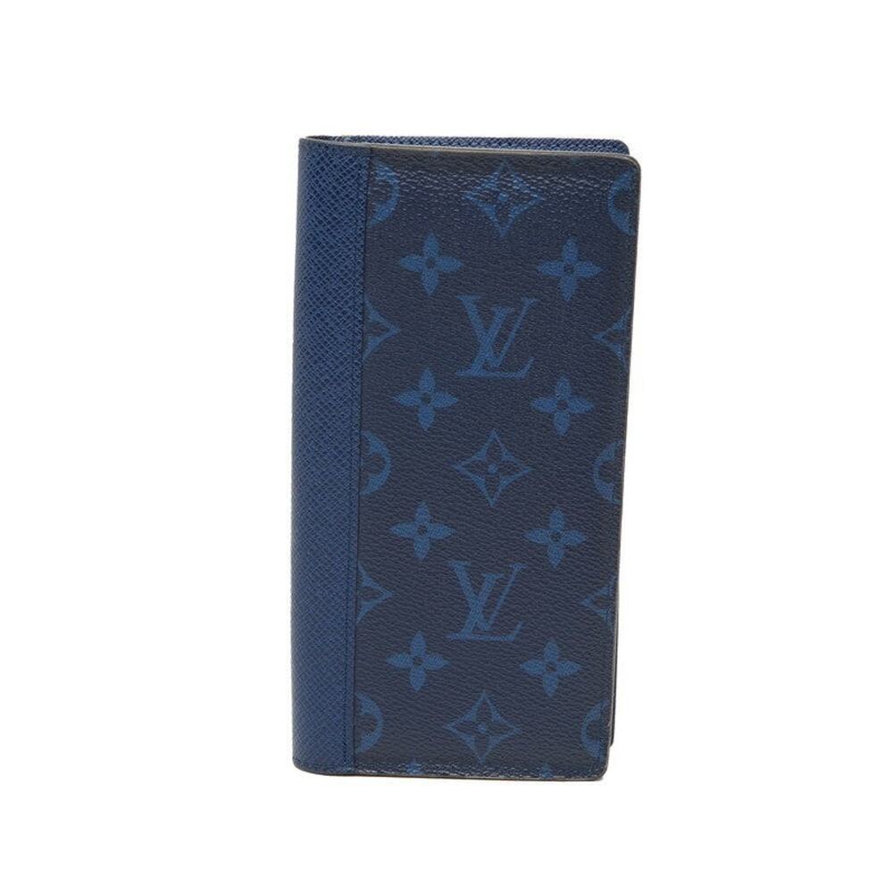Louis Vuitton Monogram Portefeuille Brazza Bifold Long Wallet Cobalt Blue